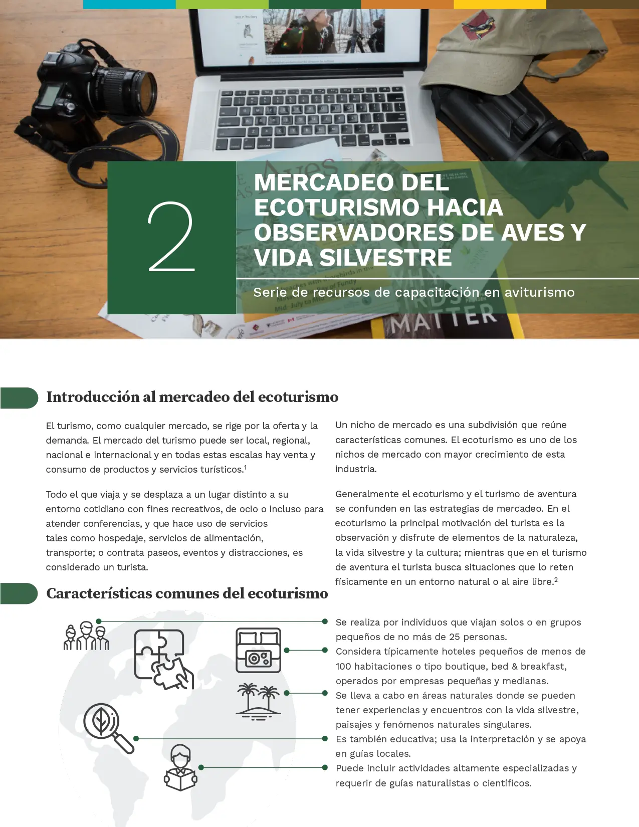 Portada: Serie de recursos de capacitación en aviturismo