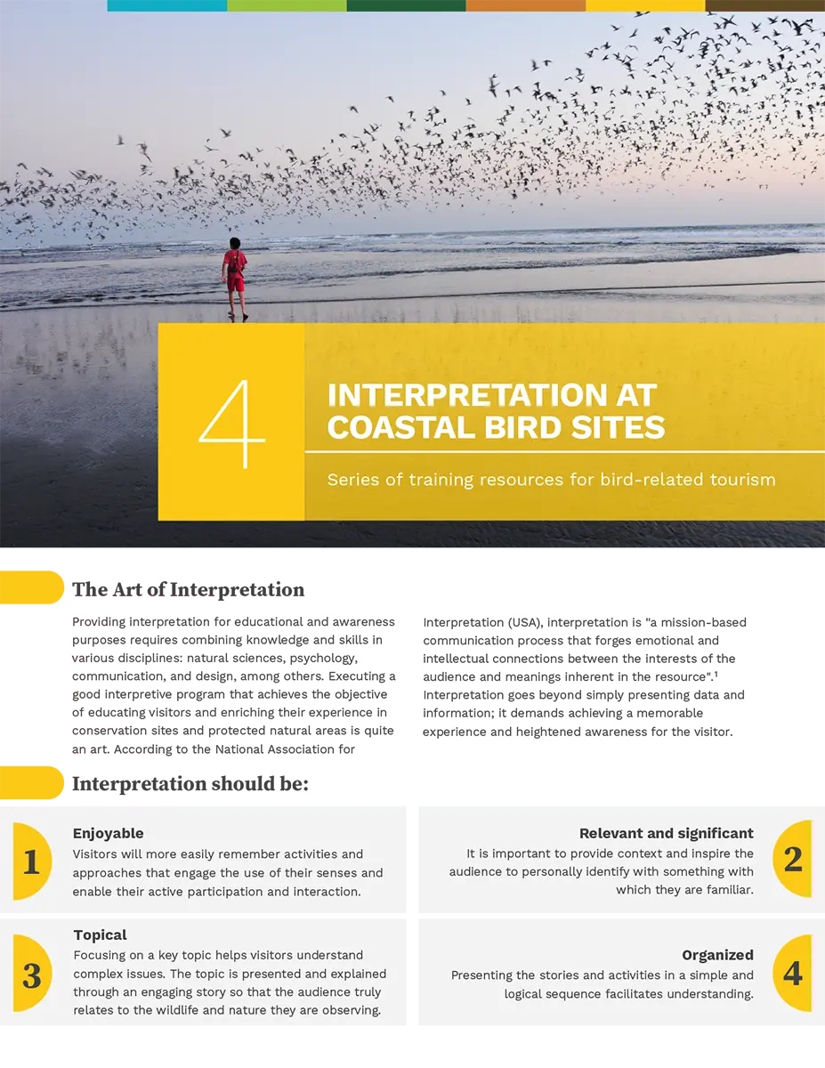 Cover: Series of training resources for bird-related tourism