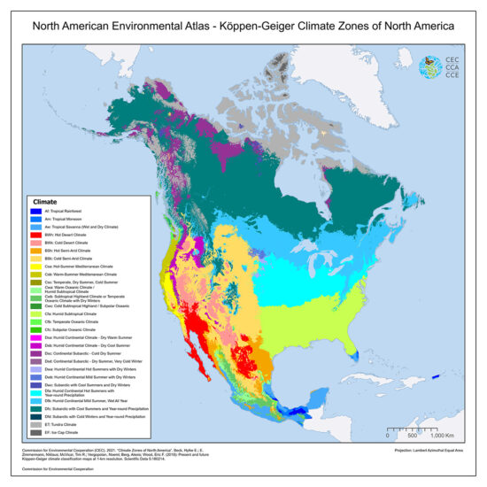 Climate Zones Of North America