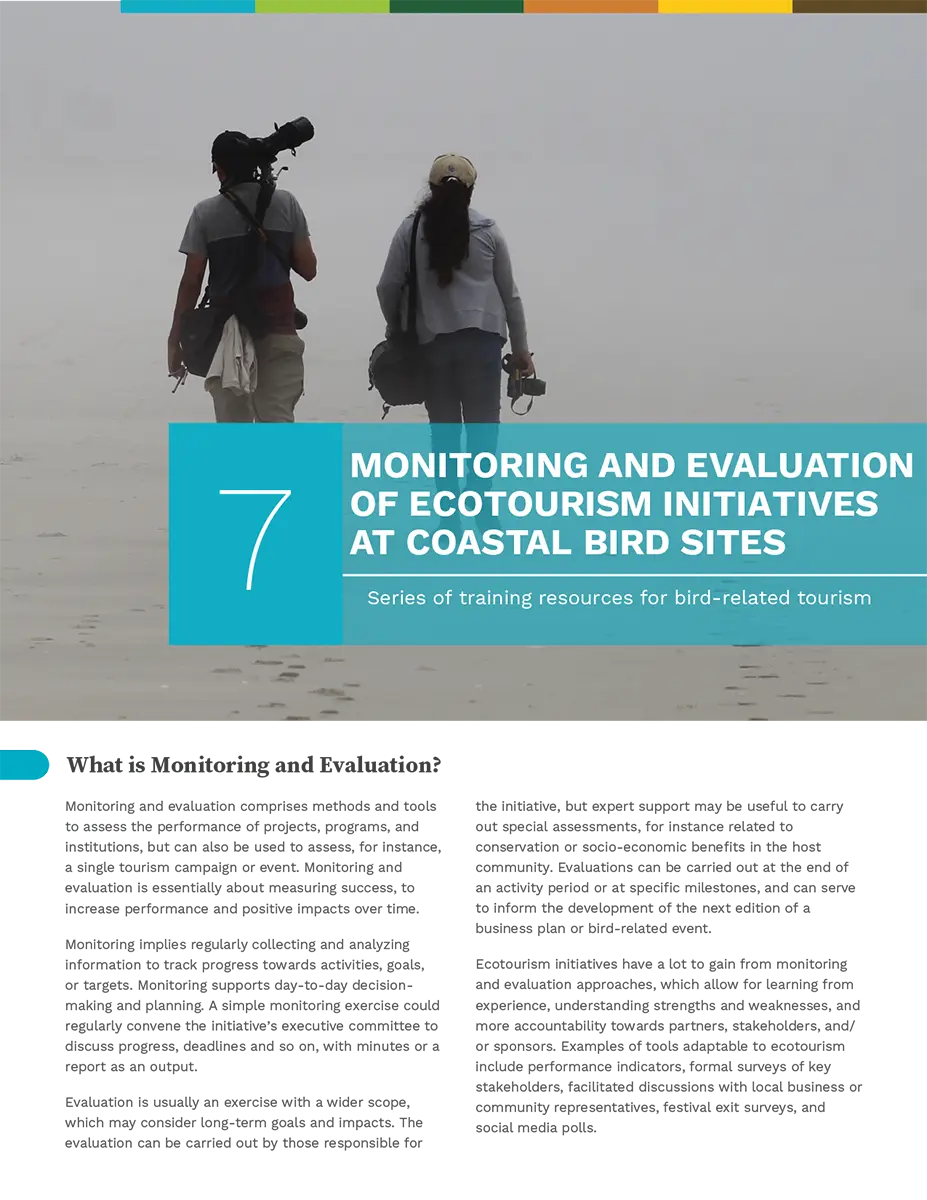 Cover: Series of training resources for bird-related tourism