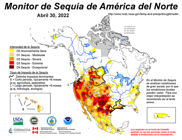 Monitor de Sequía de América del Norte